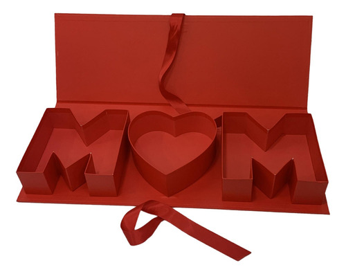 Caja De Flores Con Forma De Letra Vacía, Arreglo Rojo