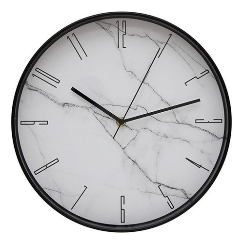 Reloj De Pared Clasico Minimalista 30cm Estilo Marmol Silenc