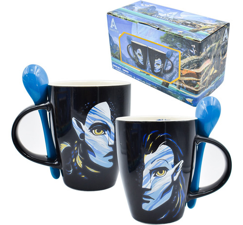 2 Tazas Disney Avatar: El Sentido Del Agua Ceramica 310ml