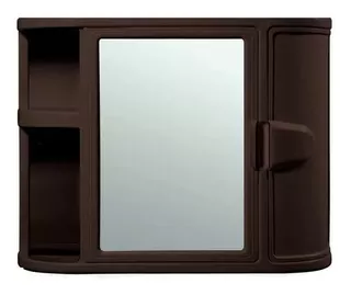 Gabinete Con Espejo Para Baño Color Mocca