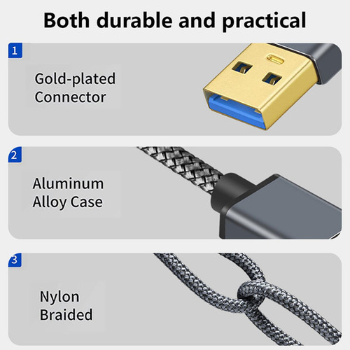 2 Cable Usb A Usb Usb 3.0 Macho A Macho Para Tablero De 0,5