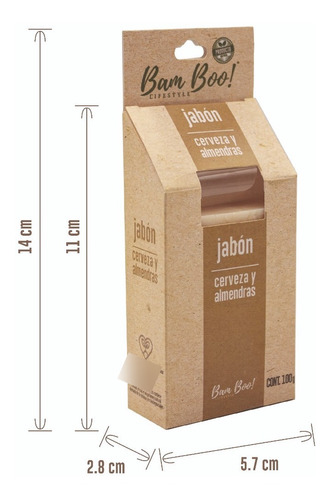 Imagen 9 de 9 de Jabón Artesanal Cerveza Y Almendras 100 G Bam Boo! Lifestyle