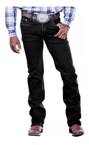 Cal a Jeans Masculina Country Perna Larga Para Bota Texana
