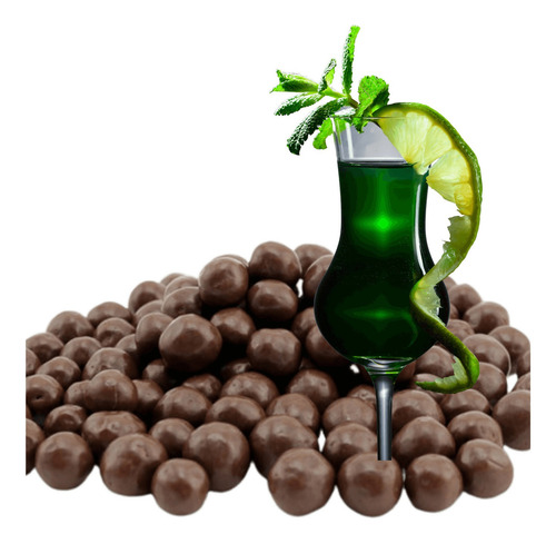 Drágea De Chocolate Ao Leite Com Licor De Menta 500g