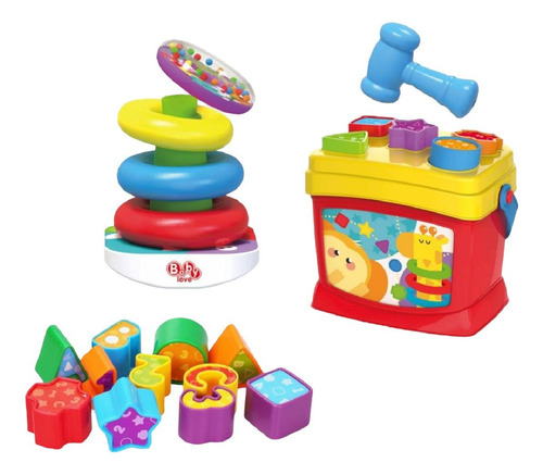 Set Juegos Encajar Y Apilar Didacticos Para Bebe