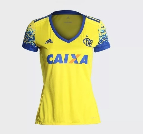 Camisa Feminina Original Flamengo adidas Amarela 2017 2018 | Parcelamento  sem juros