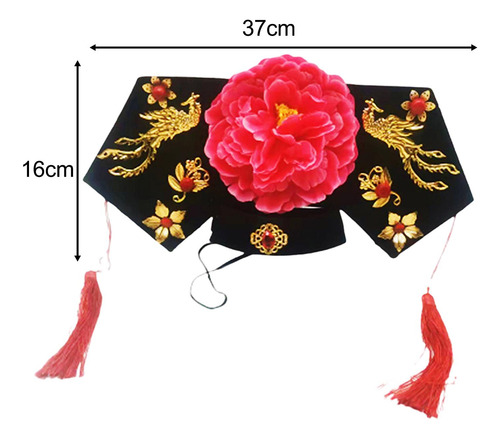 Diadema Qing Con Corona Floral, Diadema Divertida Con Borla,