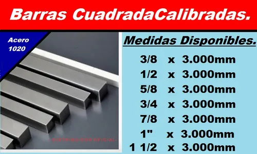 Barra Cuadrada Calibrada 2 1/2