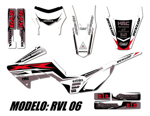 Kit De Calcos P/ Honda Tornado 2023 -rvl06- Laminado Grueso