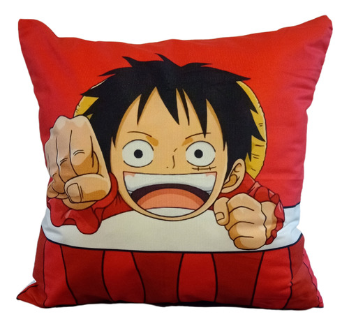 Mini Luffy One Piece Funda Felpa De Cojín Almohada 45x45 Cm 