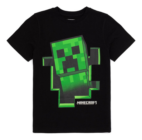 Playera Cabeza Creeper, Camiseta Minecraft Icono
