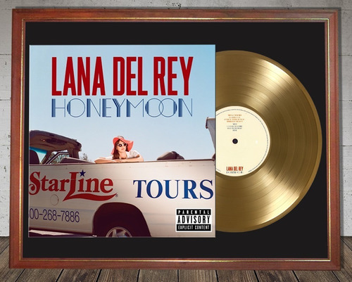 Lana Del Rey Honeymoon Tapa Lp Y Disco De Oro En Cuadro