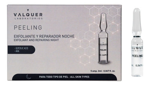 Valquer Ampollas Peeling - 5 Unidades X 2 Ml C/u Momento De Aplicación Noche Tipo De Piel Todo Tipo De Piel