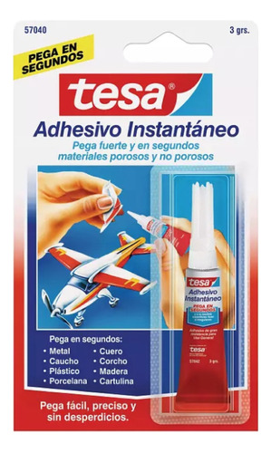 Pegante Instantaneo 3 Gr. Super Pega Tesa