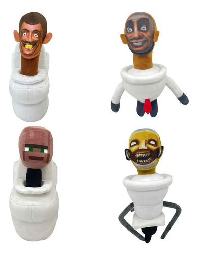 4pcs Skibidi Toilet Man Muñeca Peluche Juguete Niños Regalo