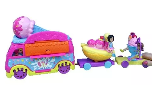 Carro Carnaval de Sorvete Polly Pocket DVJ67 Mattel - Bonecas