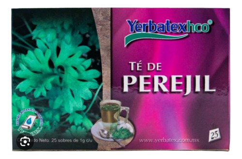 Té De Perejil 25 Sobres De 1 Gramo Cada Uno Yerbatex.