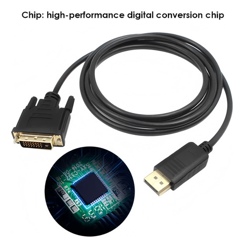 Cable Conector Macho Adaptador Dp A Dvi 1080p 1.8m Display