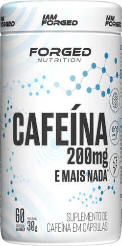 Cafeína 100% Pura 60 Vegan Caps - Forged Nutrition Sabor Sem sabor