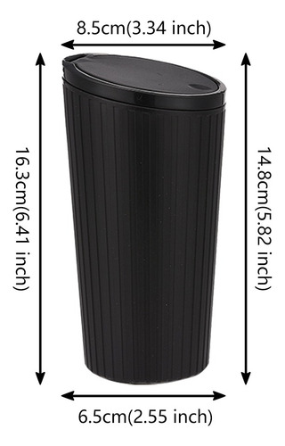 Bote De Basura Negro Xhuangtech Mini Essential Para Coche Co