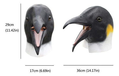 Máscara Partyhop Penguin Halloween Con Forma De Animal De Lá