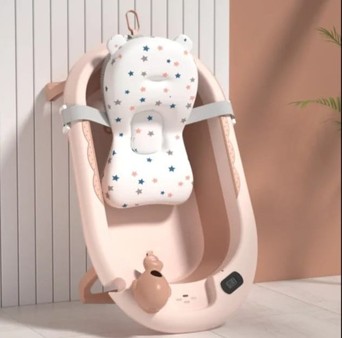 Tina Bañera Para Bebe Plegable Con Termometro Y Malla