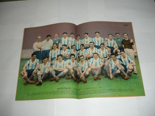 El Gráfico 918 Argentina Campeón Sudamericano 1937 Póster (Usado)
