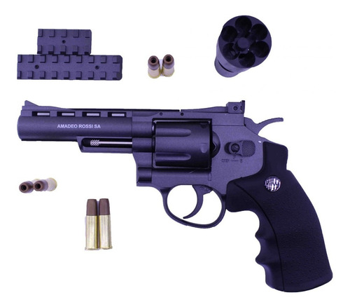 Revólver 38 Pressão 4,5mm Co2 Wingun M701 + 10 Esfera 25 Gás