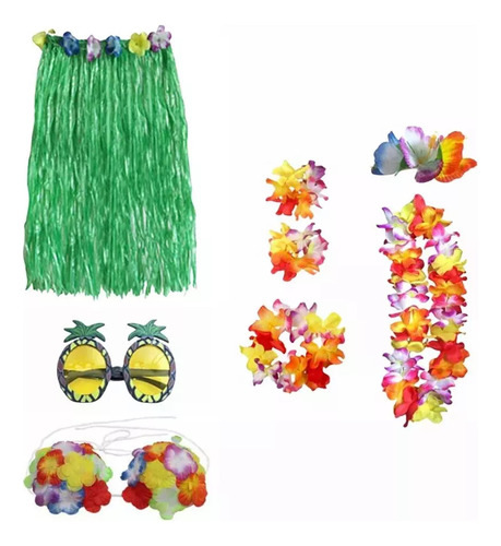 Conjunto De Falda Masquerade Hawaiian Hierba