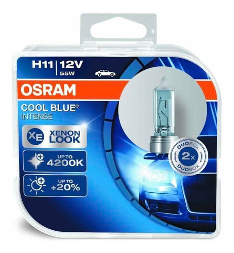 Set 2x Foco Halógeno Osram Cool Blue Intense 4200k H11 55w