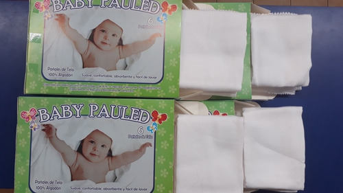 Baby Pauled Pañales De Tela Blancos