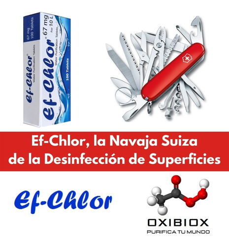 Imagen 8 de 10 de Tabletas Purificadoras Ef-chlor 67mg. Hasta 20l De Agua