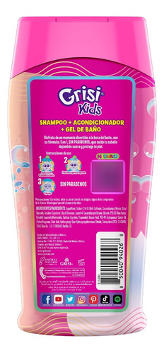 Grisi Kids Shampoo Infantil Neonatos 3 En 1, 300 Ml