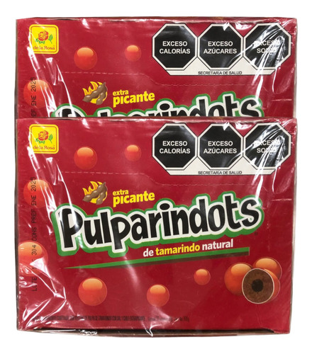 Dulce Confitado Con Relleno 40 Pz Pulparindots De La Rosa