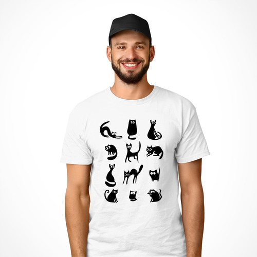 Camisetas De Gatitos P/hombre Moda Alternativa Cleen