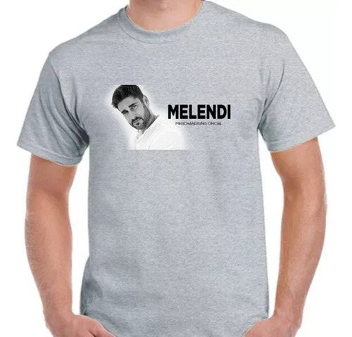 Remera Gris Sublimada Personalizada Melendi