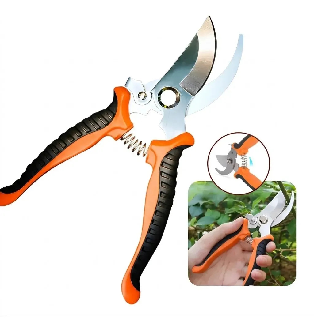 Tesoura De Poda Jardinagem De Jardim Alicate Profissional Laranja