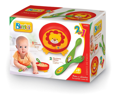 Set Plato + Cubiertos Hora De Comer Bimbi Ploppy 156232