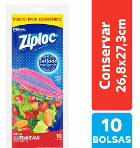 Ziploc Bolsas Para Conservar Combo 20 Grandes + 24 Medianas