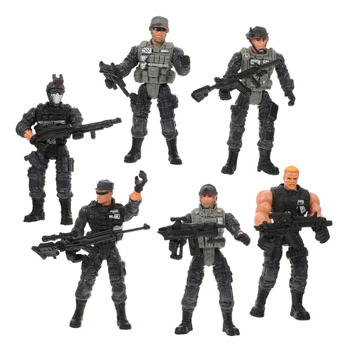 6 Piezas De Modelos De Soldados, Juguetes De Simulación, Fig