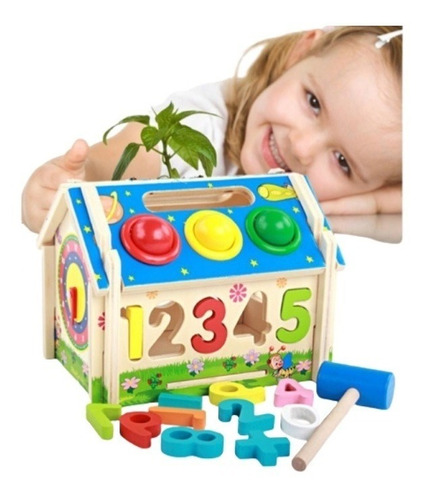 Juego Didactico Casa De Madera Para Niños Juego Cognición