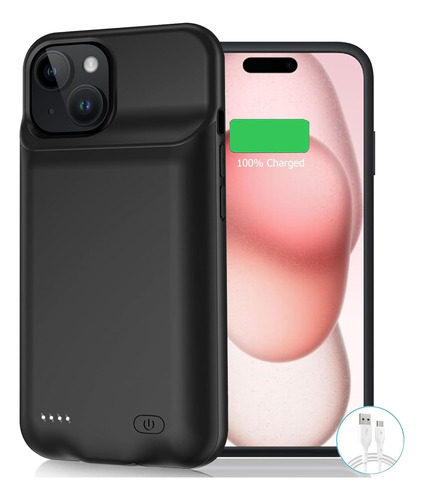 Funda De Batería Para iPhone 15 Plus, 9000 Mah, Delgada, Por