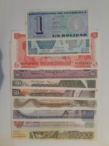 Set De Billetes Del Primer Cono Monetario. Sin Circular Unc