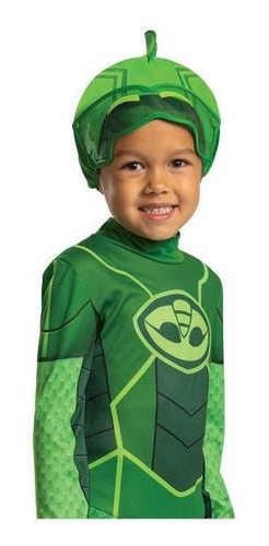 Disfraz Niño Pj Mask Geeko Talla 3-4 Heroes Pijamas