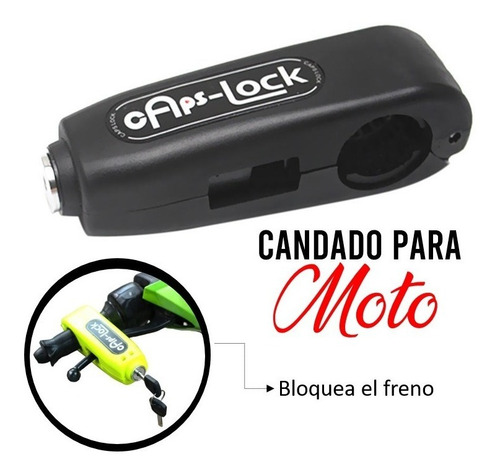 Caps Lock Bloqueo Candado Seguro Del Manillar Para Moto
