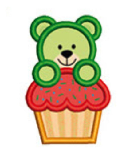 Aplique Termoadhesivo Parche Bordado Ropa Infantil Cupcakes