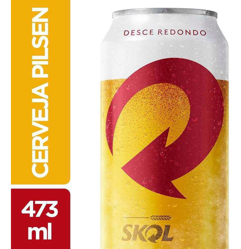 Cerveja Skol Desce redondo Pilsen lata 473ml