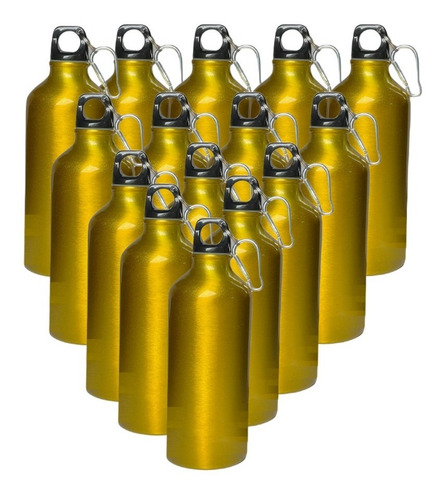 Botella Dorada 600 Ml Sublimacion Sublimar Tlp 30pz Aluminio