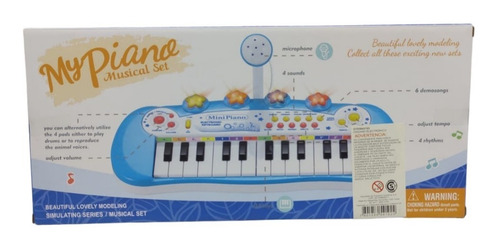 Imagen 5 de 7 de Piano Infantil Teclado Musical Con Microfono Sonido Y Luces