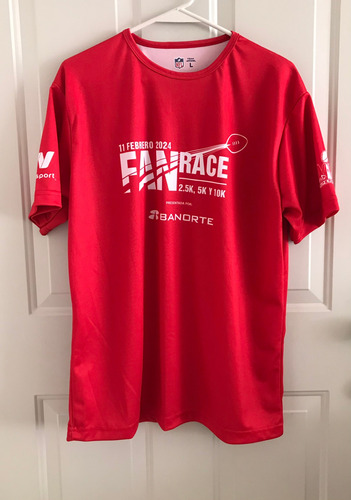 Playera Deportiva Carrera Fan Race Nfl Banorte 2024 T. G